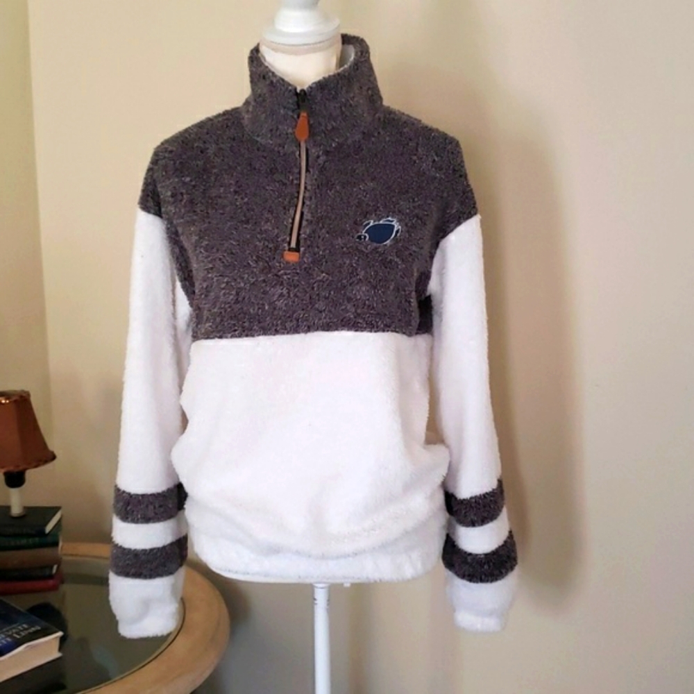 Shelly Cove Varsity Half Zip Sherpa Sherpa.